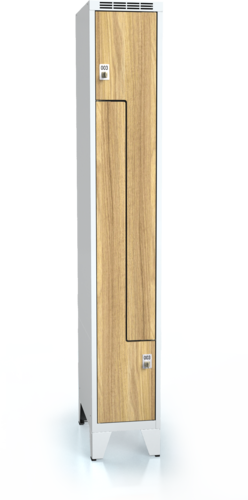 Cloakroom locker Z-shaped doors ALDERA with feet 1920 x 300 x 500